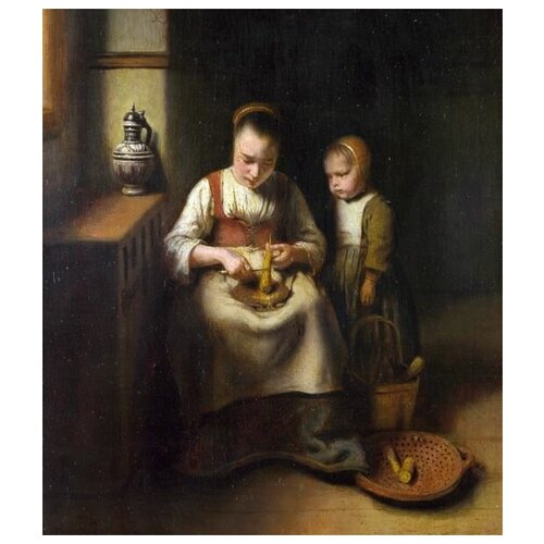    ,  ,  ,   ( A Woman scraping Parsnips, with a Child standing by her)   50. x 57. 2190