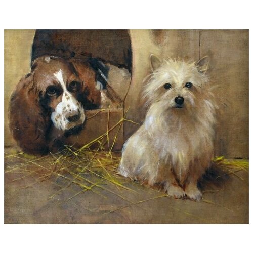        (A Spaniel and a Cairn Terrier)   50. x 40. 1710