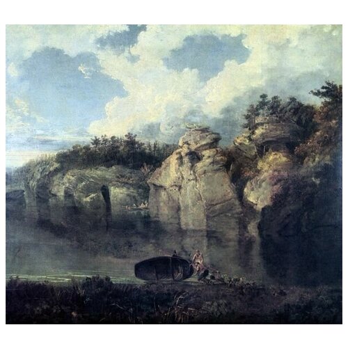       (Two Views of Plompton Rocks) Ҹ  45. x 40. 1590