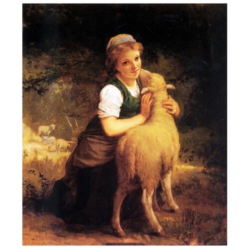        (Young Girl with Lamb)   40. x 47. 1640