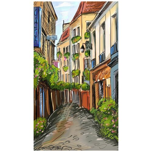        (Street up the hill) 30. x 53. 1490