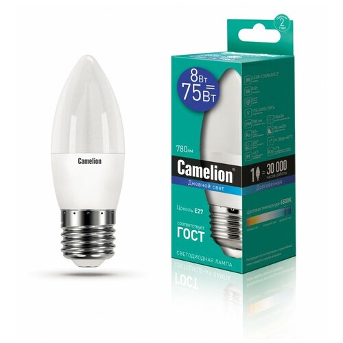  8W E27   LED8-35/865/E27 (8W=75  780Lm 220) Camelion 264