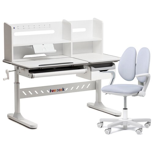  - Fundesk Fiore ll Grey +   Fundesk Mente Grey 36390