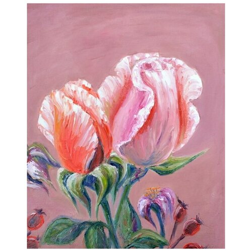      (Pink flowers) 6 40. x 50. 1710