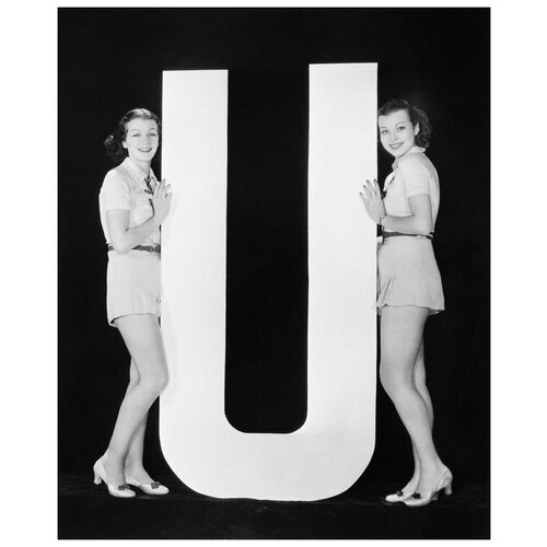       U (The girl next to the letter U) 50. x 62. 2320