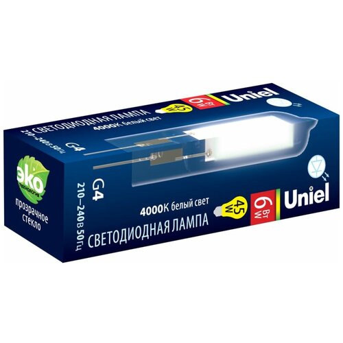 // Uniel   Uniel G4 6W 4000K  LED-JC-220/6W/4000K/G4/CL GLZ08TR UL-00005066 180