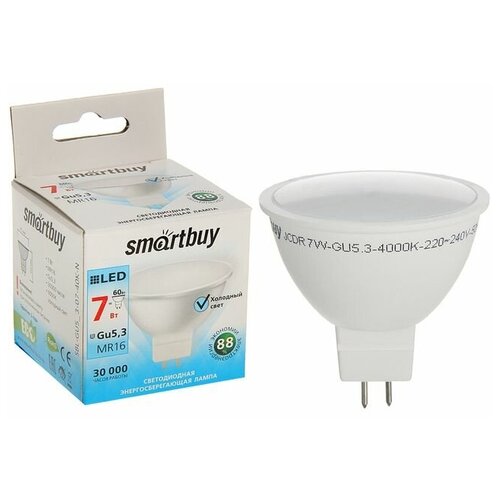 ����� c����������� �������� 1943848 Smartbuy, GU5.3, 7 ��, 4000 �, ������� ����� ���� 185�