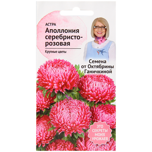 Астра Аполлония серебристо-розовая 0,2 г / семена однолетних цветов для сада / однолетние цветы для балкона в грунт / 149р