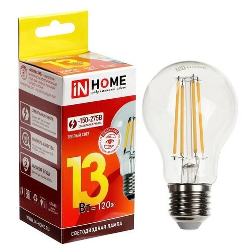    IN HOME LED-A60-deco, 13 , 230 , 27, 3000 , 1370 ,  9527842,  293  IN HOME