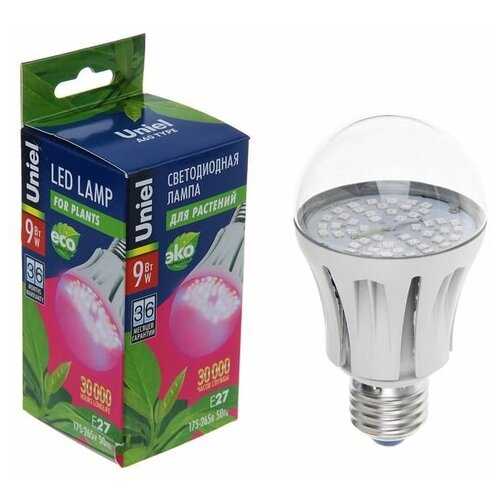 ����� LED A60 9W E27 ���������� (��� ����� ����.) Uniel LED-A60-9W/SP/E27/CL ALM01WH 359�