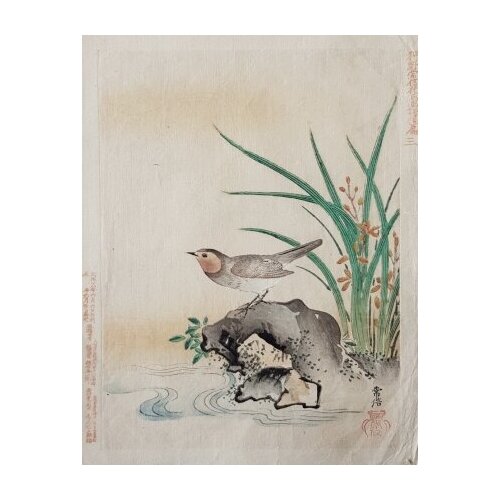 Антикварная японская ксилография 17000р