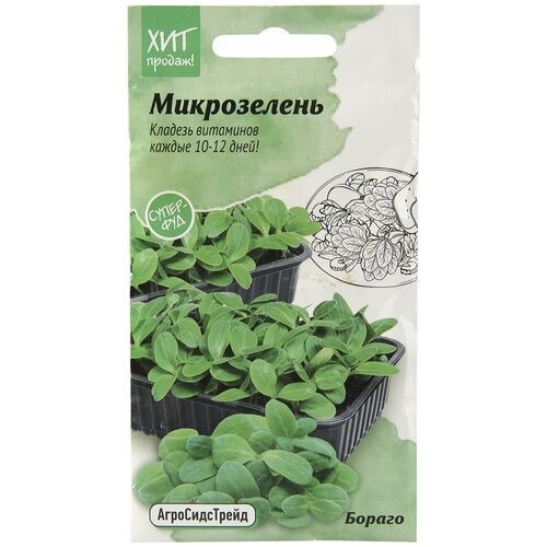 Микрозелень Бораго для проращивания АСТ / семена для выращивания микрозелени 169р