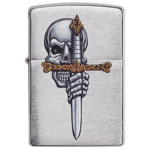 ������������ ���������� ��������� ZIPPO Classic 49488 Sword Skull Design � ��������� Brushed Chrome - ��� � ����� 4590�