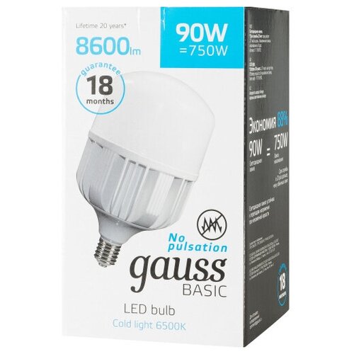    Gauss Basic T160 E40 90 6500K 11734392,  2050  gauss