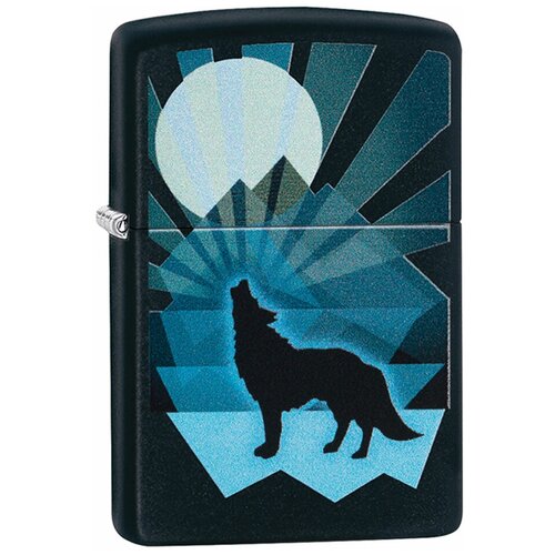    ZIPPO 29864 Wolf and Moon   Black Matte -    5100