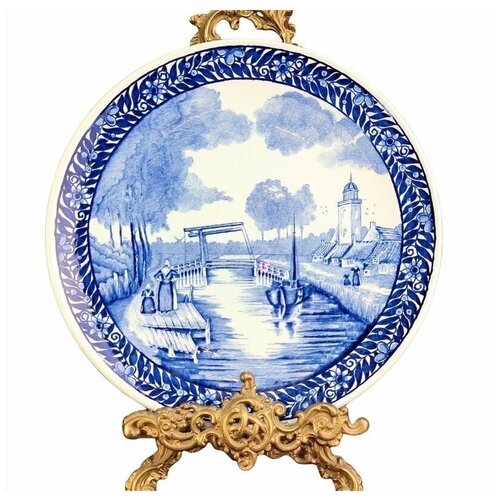 Декоративная тарелка Delft, Делфт, На реке 6800р