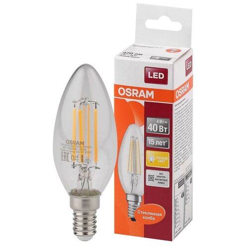     LED STAR CLASSIC B 40 4W/827 4  2700 . . E14 470 220-240 . . OSRAM 4058075068353 ( 10 ),  1420  LEDVANCE