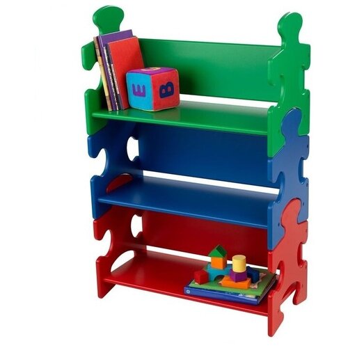   KidKraft   Puzzle Book Shelf - Primary 18635