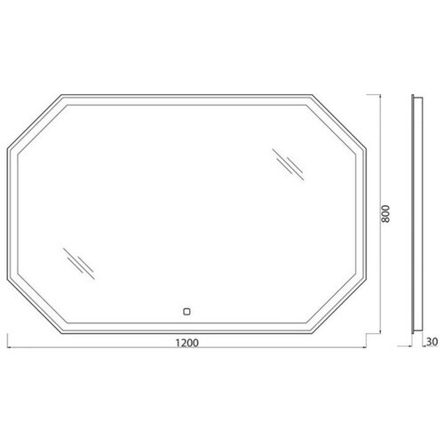������� BelBagno SPC-OTT-1200-800-LED-TCH 12590�