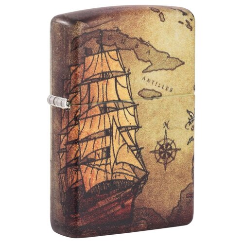    ZIPPO Classic 49355 Pirate Ship Design   White Matte -   7140