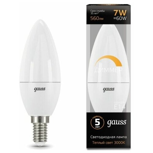   Gauss LED Candle-dim E14 7W 3000  410