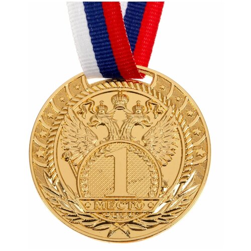 Медаль призовая, 1 место, золото, d=5 см 269р