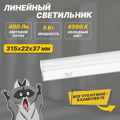 ���������� ������������ REXANT �������� T5-01 5 �� 400 �� 6500 K IP20 315 �� � ������������ � ������������, ������� ���� � ������ 276�